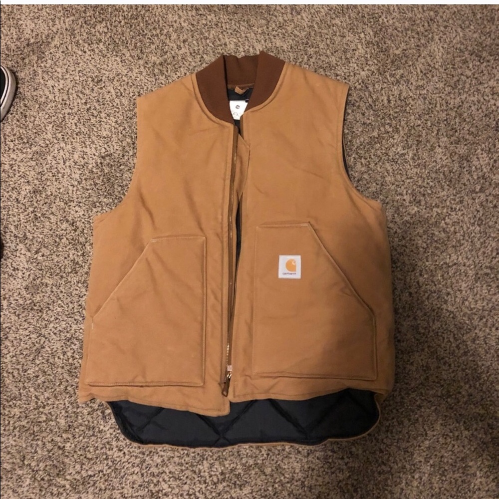 Tan Carhartt insulated vest